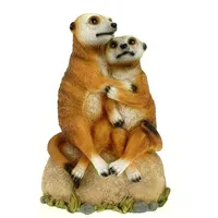 Kremers Schatzkiste Erdmännchen Liebespaar Figur Gartenfigur 30 cm Meercat
