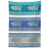 ABAKUHAUS Mosaik Tischdecke, Marine-Stil-Muster, Für den Inn und Outdoor