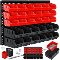 Masko Masko® Stapelboxen Wandregal 32tlg Box Sichtlagerkästen Schüttenregal Steckregal