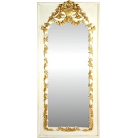 Casa Padrino Barock Wandspiegel Creme / Gold Antik Stil