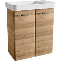 Fackelmann Waschtisch »Mini-Gäste-WC-Set Milano, Badmöbel, Breite 55cm braun