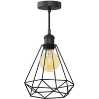 Ledscom.de RETRA 1-flg. E27 30 cm schwarz Stahl