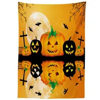 ABAKUHAUS Halloween Tischdecke, Gruseliger Kürbis, Für den Inn und