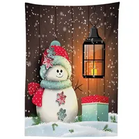 ABAKUHAUS Weihnachten Tischdecke, Garten mit Geschenkkarton, Schmutzabweisent mit Modernster