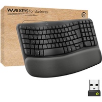 Logitech Wave Keys for Business, Grafit, Logi Bolt, USB/Bluetooth,