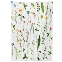 ABAKUHAUS Bunt Tischdecke, Blumen Weeds, Personalisierter Druck mit Klaren