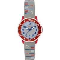 S.Oliver Kinder Analog Quarz Armbanduhr mit Silikonarmband SO-3772-PQ