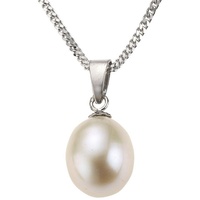 ZEEme Pearls Halskette 925Er Sterling Silber Perle weiß«, 45Cm