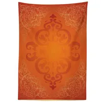 ABAKUHAUS Orange Tischdecke, Königliche Antike Motive, Personalisierter Druck mit