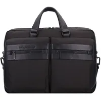 Piquadro Woody Aktentaschen Leder 43 cm Laptopfach schwarz