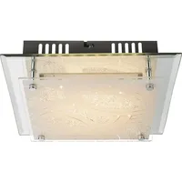 GLOBO 12W LED Decken Leuchte Lampe Beleuchtung Chrom Glas