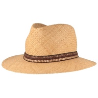 Breiter Strohhut in beige – Gr.: 59