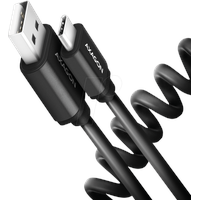 AXAGON BUCM-AM10TB Twister-Kabel, USB-C auf USB-A 2.0 schwarz -