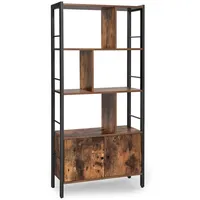 VASAGLE Bücherregal braun, schwarz 74,0 x 30,0 x 154,5