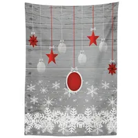 ABAKUHAUS Weihnachten Tischdecke, Sterne-Flitter Schnee, Pflegeleicht mit Modernster Druck
