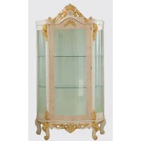 Casa Padrino Luxus Barock Vitrine Beige / Weiß /