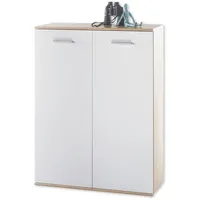 HBZ MANOLO 1 Schuhschrank Weiß, Eiche Sonoma Optik -