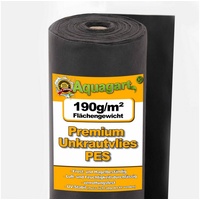 Aquagart 175m2 Unkrautvlies Gartenvlies Mulchvlies Bodengewebe 190g 1m breit