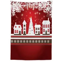 ABAKUHAUS Weihnachten Tischdecke, Winter-Thema-Baum, Wasserfest Waschbar mit Klar Sichtbaren