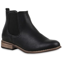 VAN HILL Damen Chelsea Boots in Schwarz