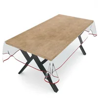 ANRO Tischdecke Transparent abwaschbar Durchsichtig Folie mit Saum in