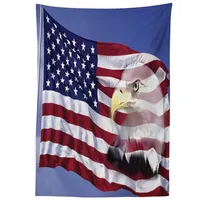 ABAKUHAUS Amerikanische Flagge Tischdecke, Weißkopfseeadler-Symbol, Für den Inn und