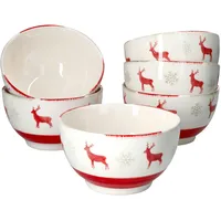 Mambocat 6er Set Gebäckschale Rentier Unik Ø14cm - 23105793