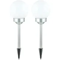 Expo Börse Kugelleuchte Kunststoff 15 cm, 2er Set, weiß