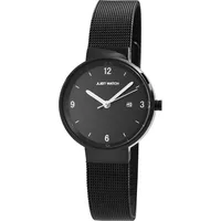 Just Watch Damen-Uhr Meshband Edelstahl Leuchtzeiger Datum Analog Quarz