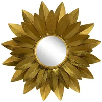 KUNSTLOFT Wandspiegel, Gold, Metall, 90x90x7 cm, Spiegel, Wandspiegel