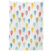 ABAKUHAUS Kids Tischdecke, Bunte Ballone, Personalisierter Druck Klare Farben