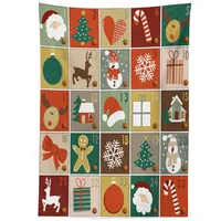 ABAKUHAUS Weihnachten Tischdecke, Lebkuchen-Mann-Ren, Druck mit Klaren Farben ohne