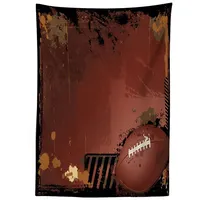 ABAKUHAUS Kastanienbraun Tischdecke, American Football-Kunst, Inn und Outdoor Bereich