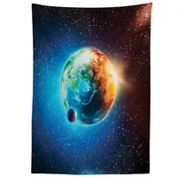 ABAKUHAUS Platz Tischdecke, Planet Erde Sonnenstrahlen, Pflegeleicht mit Modernster