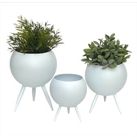 DanDiBo Ambiente DanDiBo Blumenhocker Metall mit Topf Weiß Blumenständer