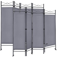 CASARIA Paravent Lucca 2er-Set Anthrazit 180x163cm