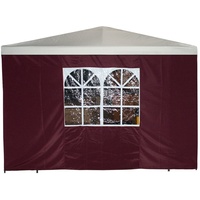 DEGAMO Seitenplane für Pavillon, 3x1,9 Meter, Polyester bordeaux mit
