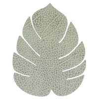 Lind DNA Glasuntersetzer Monstera Recyceltes Leder Hippo Olive Grün,