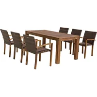Garden Pleasure Gartenmöbel-Set TOPEKA, 7-teilig