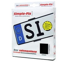 Simple-Fix SIMPLE FIX Kennzeichenhalter Rahmenlos für Zwei DE Auto