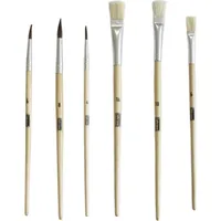 IDENA Pinselset 6 St. Haar-/Borstenpinsel