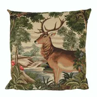440s Gobelin Kissen Hirsch am Fluss ca. 45x45cm |