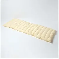 Homescapes Bankauflage creme 100% Baumwolle –