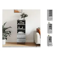 VidaXL Highboard Betongrau 40x36x110 cm Holzwerkstoff