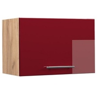 Vicco Hängeschrank Fame-Line Bordeaux Hochglanz/Goldkraft Eiche 60 cm Flach
