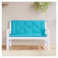VidaXL Gartenbank-Auflagen 2 Stk. Türkis 120x50x7 cm Stoff