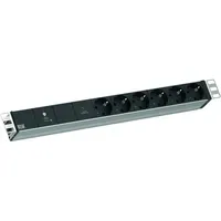 Bachmann Steckdosenleiste 6-fach 2 m Schwarz/Silber
