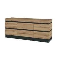 Wójcik Corte TV-Lowboard 161x68x45 cm Grau/Eiche Holz