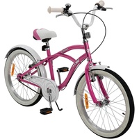ACTIONBIKES MOTORS Actionbikes Kinderfahrrad Cruiser 20 Zoll, Rosa/Türkis, verstellbar,