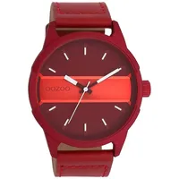 Oozoo Quarzuhr C11231 Rot Lederband 48 mm